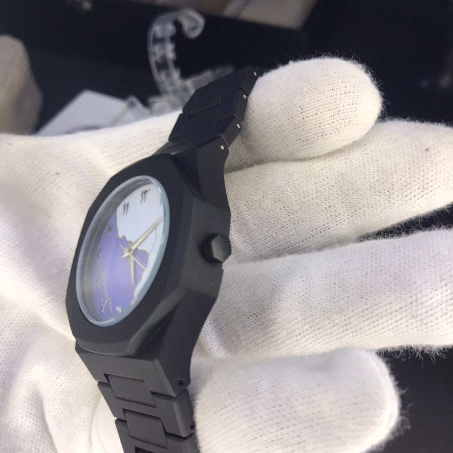 Black Arabic Aura Watch Luxury Premium Box