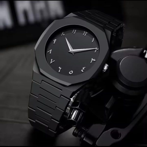 Black Arabic Aura Watch Luxury Premium Box