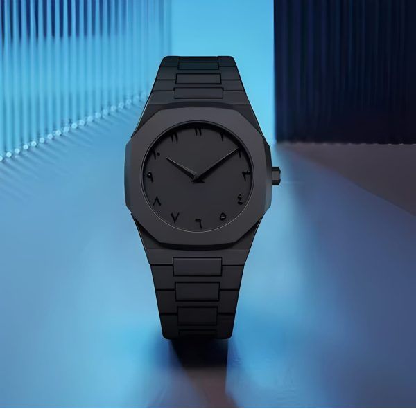 Black Arabic Aura Watch Luxury Premium Box