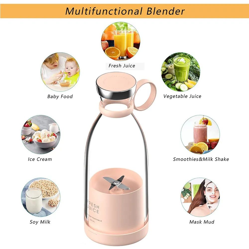 Portable electric blender bottle